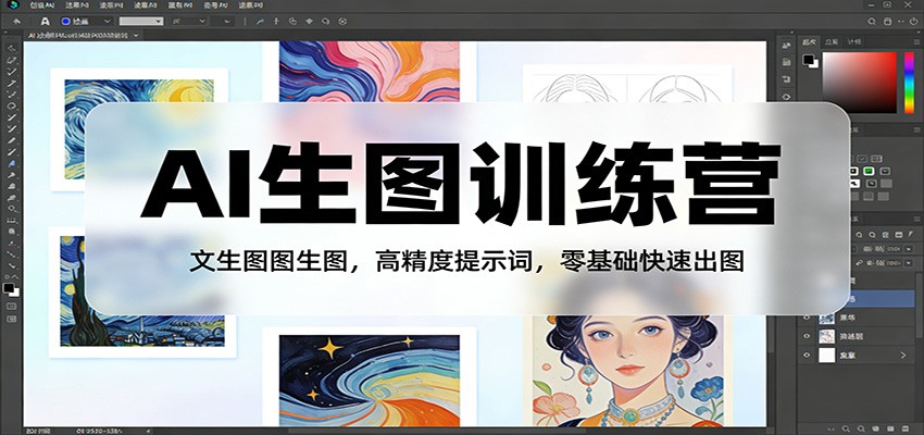 AI生图训练营：文生图图生图，高精度提示词，零基础快速出图插图