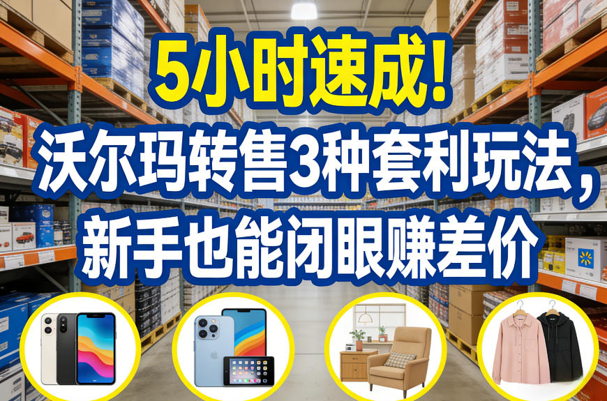 5小时速成！沃尔玛转售3种套利玩法，新手也能闭眼賺差价插图