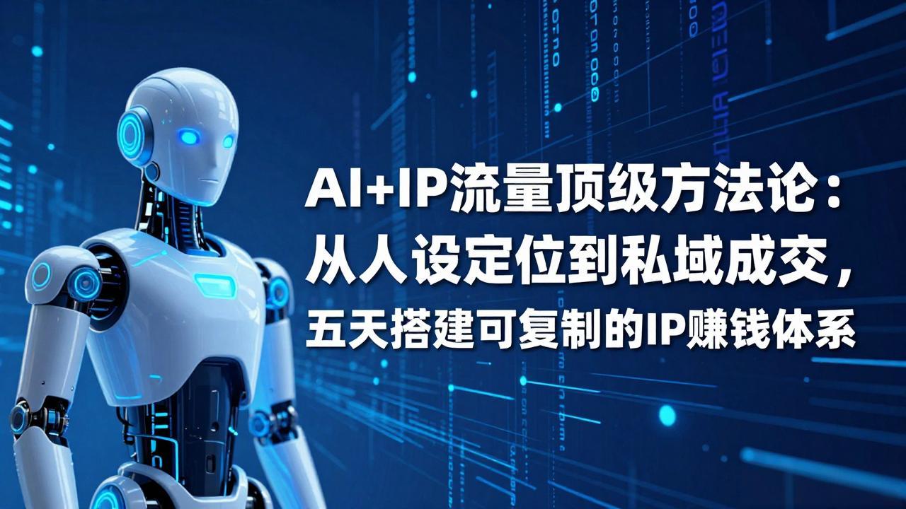 （17521期）AI+IP顶级方法论：从人设定位到私域成交，五天搭建可复制的IP赚钱体系插图
