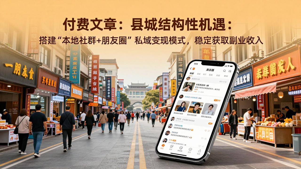 （17518期）付费文章：县城结构性机遇：搭建“本地社群+朋友圈”私域变现模式，稳定获取副业收入插图