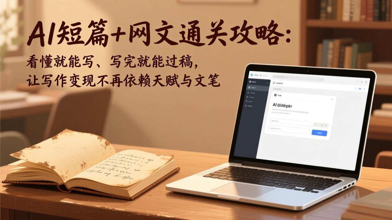 （17515期）AI短篇+网文通关攻略：看懂就能写、写完就能过稿，让写作变现不再依赖天赋与文笔插图