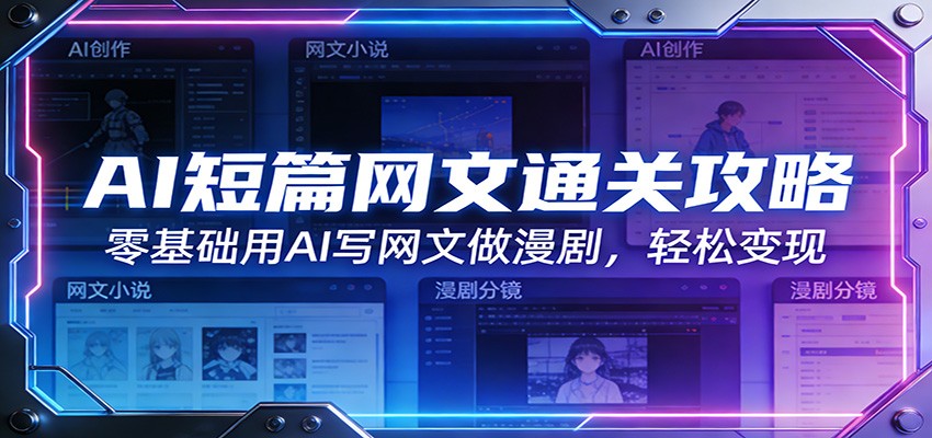 AI短篇网文通关攻略：零基础用AI写网文做漫剧，轻松变现插图