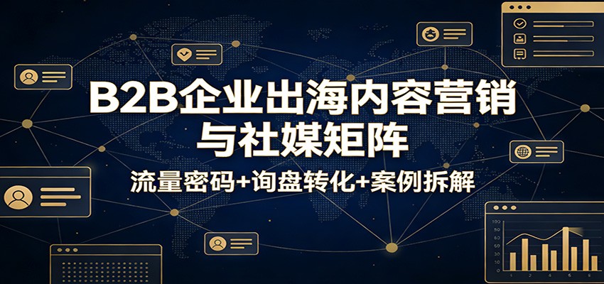 B2B企业出海内容营销与社媒矩阵：流量密码+询盘转化+案例拆解插图