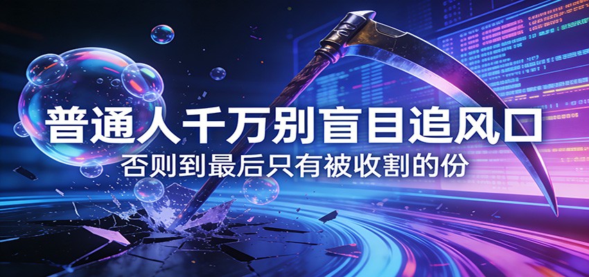 付费文章《通人千万别盲目追风口》否则到最后只有被收割的份插图