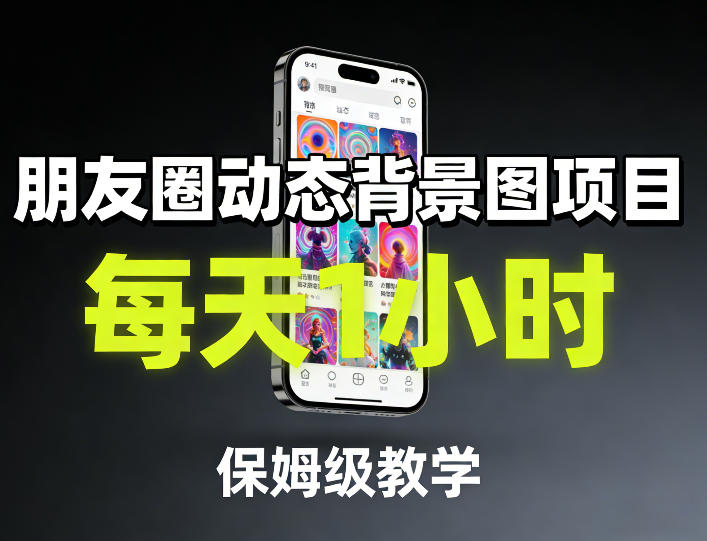 朋友圈动态背景图项目，每天1小时，保姆级教学插图