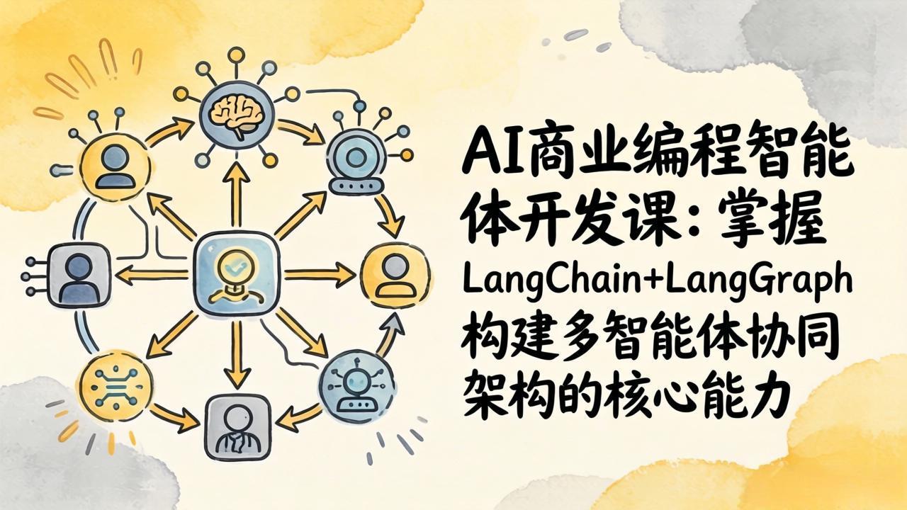 （17608期）AI商业编程智能体开发课：掌握LangChain+LangGraph构建多智能体协同架构的核心能力插图