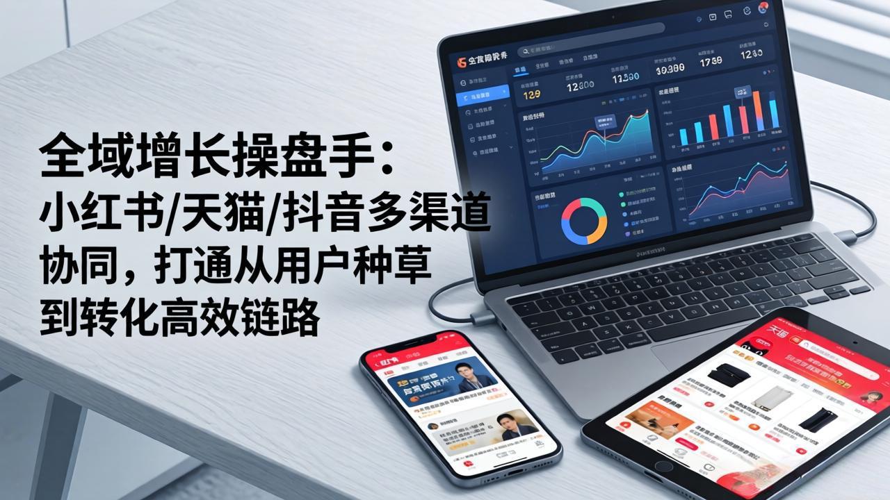 （17605期）全域增长操盘手：小红书/天猫/抖音多渠道协同，打通从用户种草到转化高效链路插图