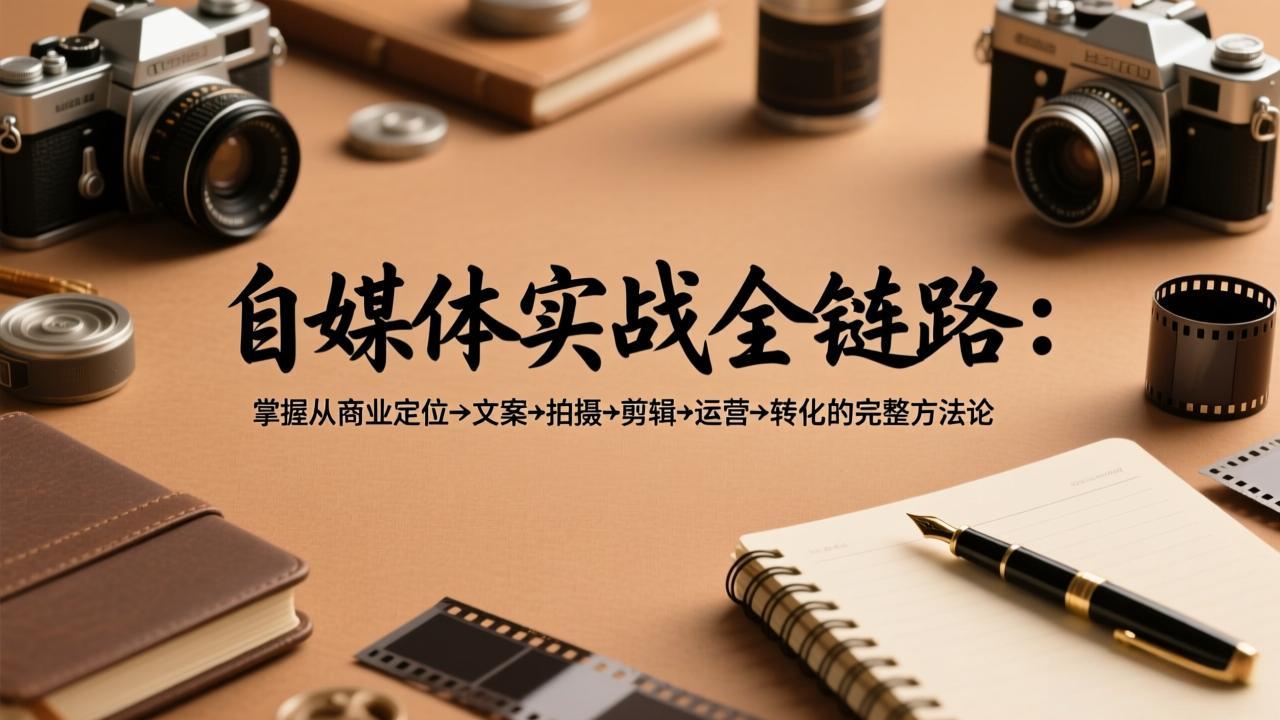 （17586期）自媒体实战全链路：掌握从商业定位→文案→拍摄→剪辑→运营→转化的完整方法论插图