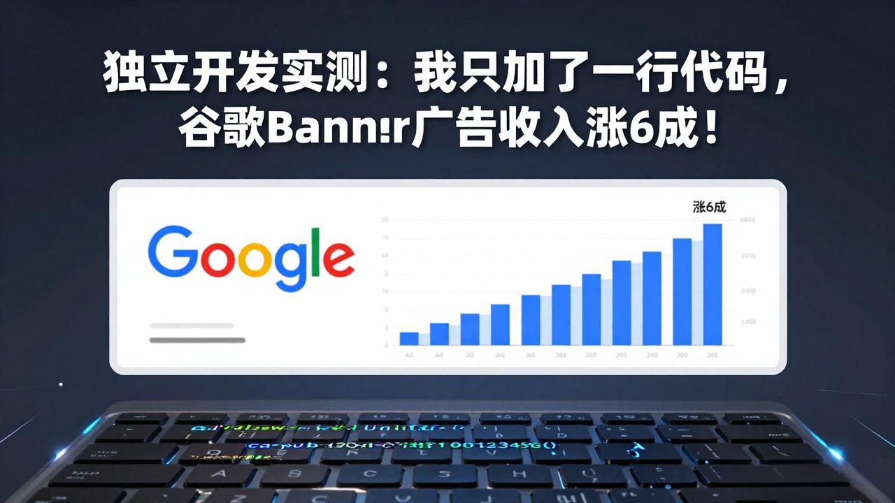 （17574期）付费文章：独立开发实测：我只加了一行代码，谷歌Banner广告收入涨6成！插图