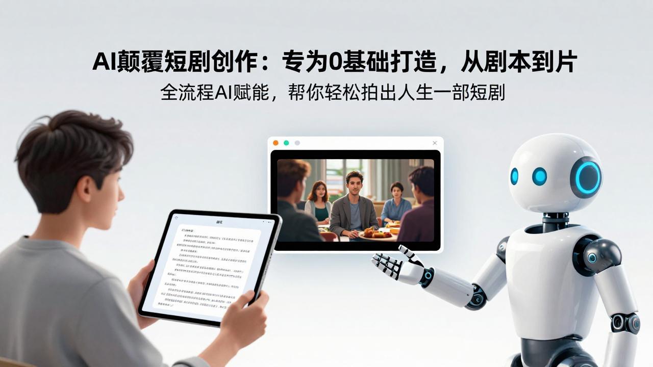 （17564期）AI颠覆短剧创作：专为0基础打造，从剧本到成片全流程AI赋能，帮你轻松拍出人生第一部短剧插图
