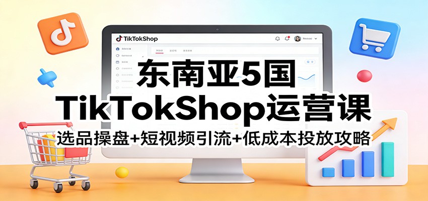 东南亚5国TikTokShop运营课：选品操盘+短视频引流+低成本投放攻略插图