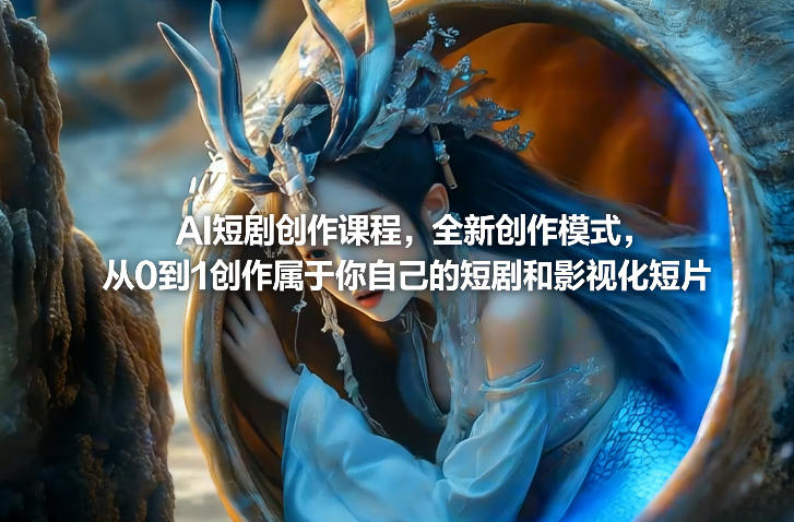 AI短剧创作课程，全新创作模式，从0到1创作属于你自己的短剧和影视化短片插图