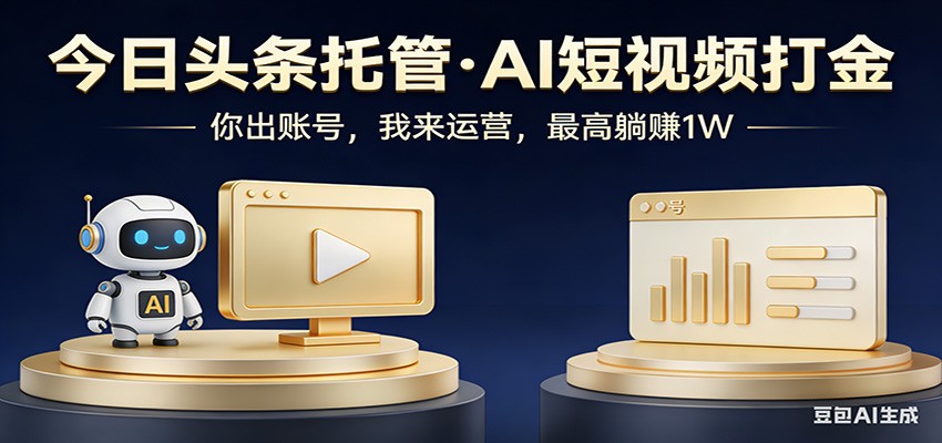 头条号AI托管,我提供作品,你提供账号,每天5分钟发布,小白躺赚3000+插图 头条号AI托管,我提供作品,你提供账号,每天5分钟发布,小白躺赚3000+插图