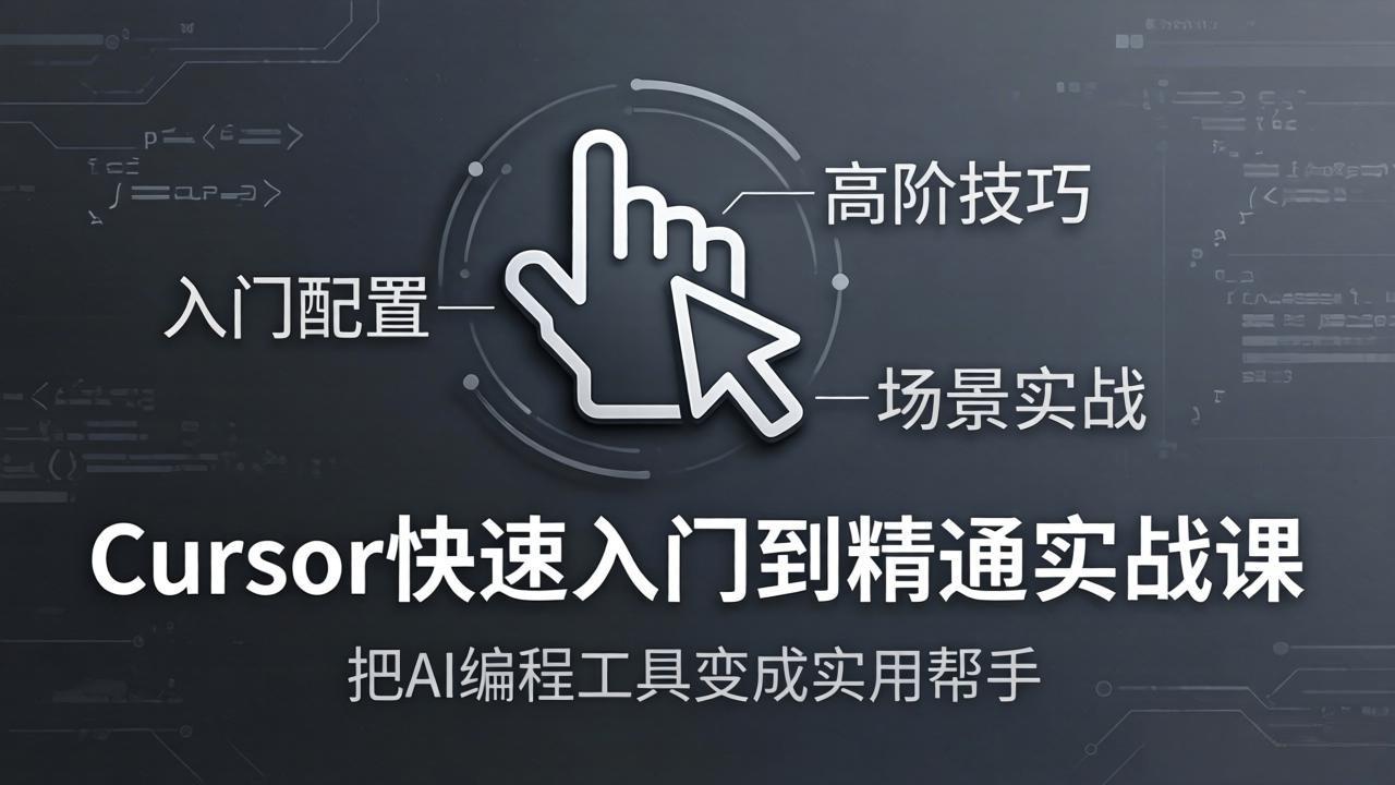 （17794期）Cursor快速入门到精通实战课：入门配置+高阶技巧+场景实战，把AI编程工具变成实用帮手插图