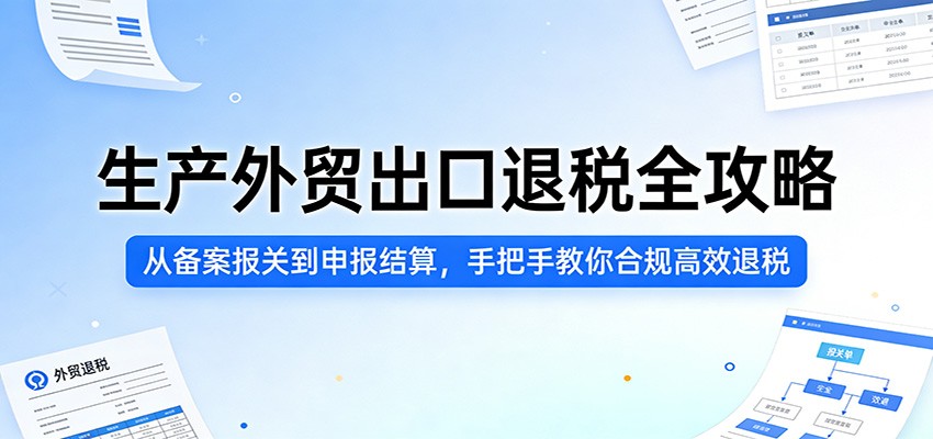 生产外贸出口退税全攻略:从备案报关到申报结算,手把手教你合规高效退税插图 生产外贸出口退税全攻略:从备案报关到申报结算,手把手教你合规高效退税插图