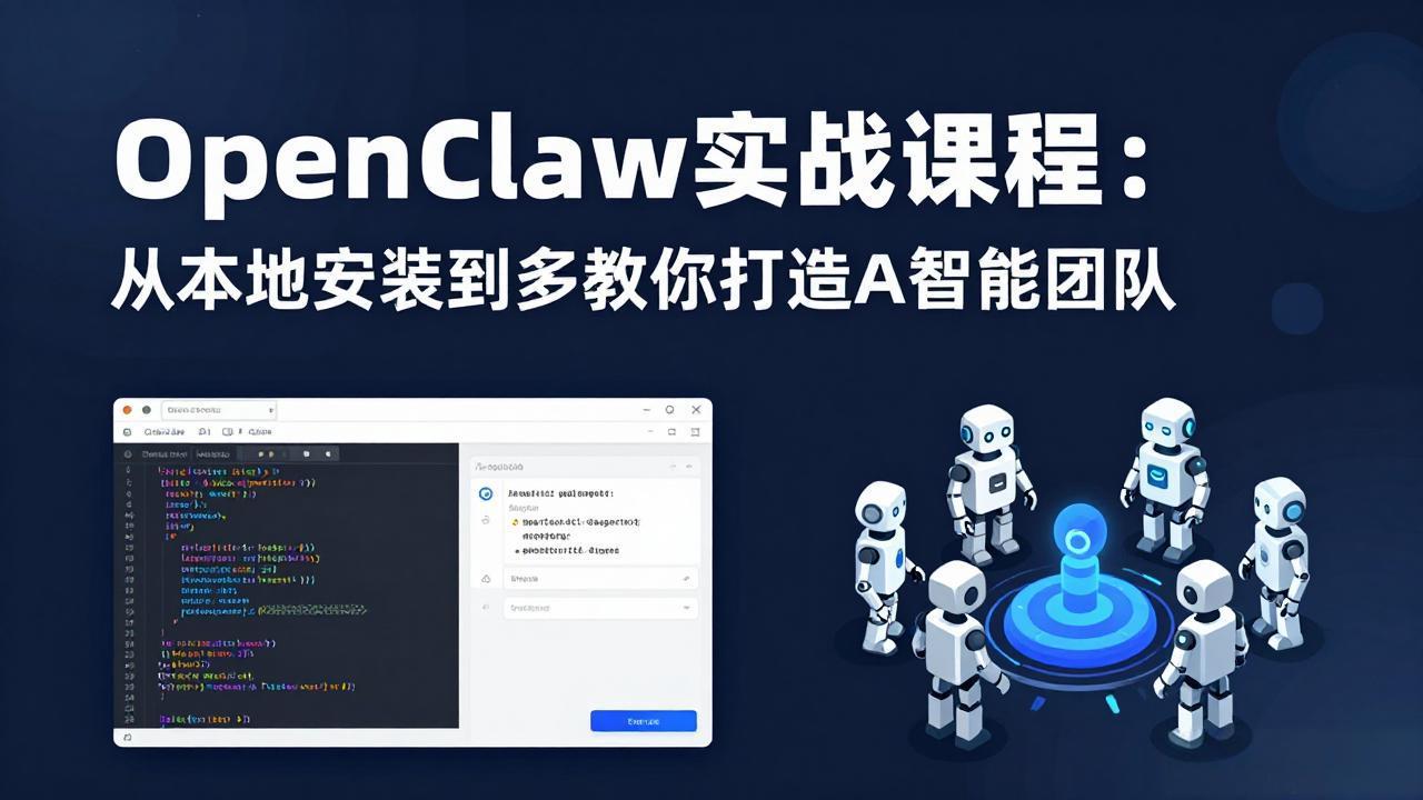 （17883期）OpenClaw实战课程：从本地安装到多Agent协同，手把手教你打造AI智能团队插图