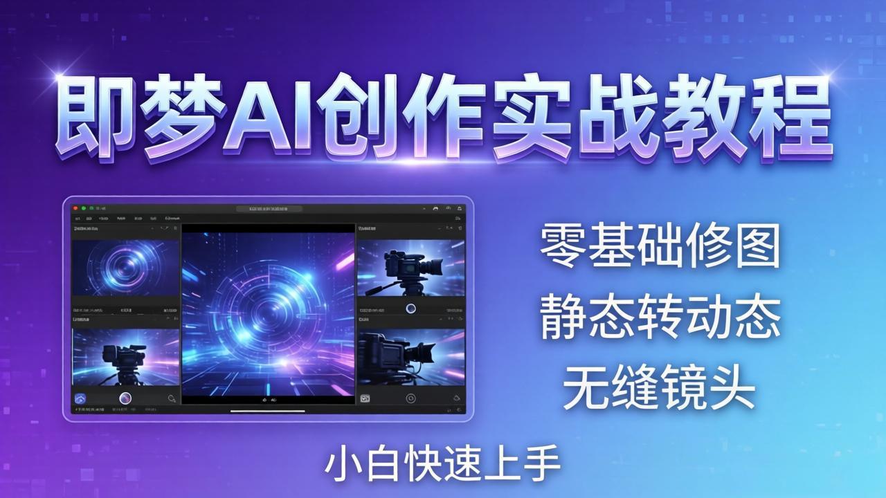 （18196期）即梦AI创作实战教程，从零基础修图到AI导演，实战教学静态转动态+无缝镜头，小白快速上手插图