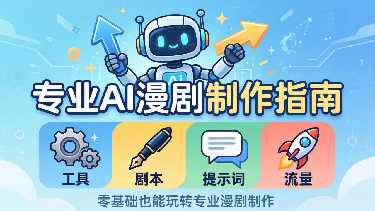 （18190期）专业AI漫剧制作指南：工具+剧本+提示词+流量全流程，零基础也能玩转专业漫剧制作插图