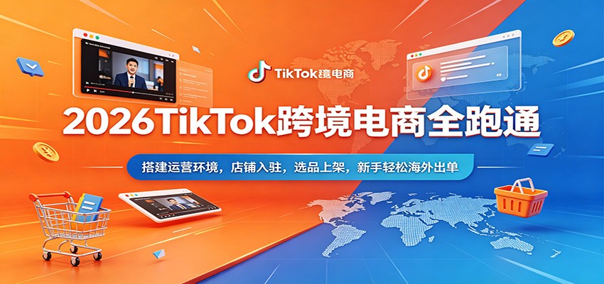 2026TikTok跨境电商全跑通：搭建运营环境，店铺入驻，选品上架，新手轻松海外出单插图
