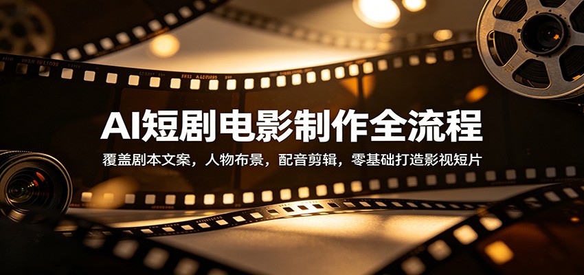 AI短剧电影制作全流程：覆盖剧本文案，人物布景，配音剪辑，零基础打造影视短片插图