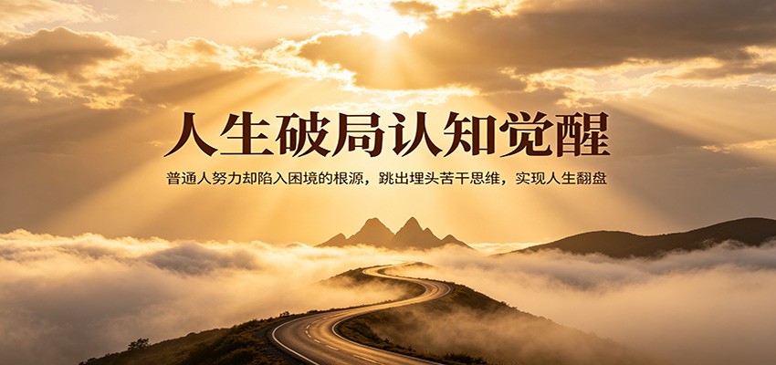 人生破局认知觉醒，普通人努力却陷入困境的根源，跳出埋头苦干思维，实现人生翻盘插图