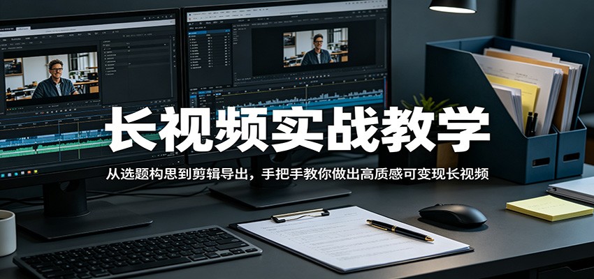 长视频实战教学，从选题构思到剪辑导出，手把手教你做出高质感可变现长视频插图