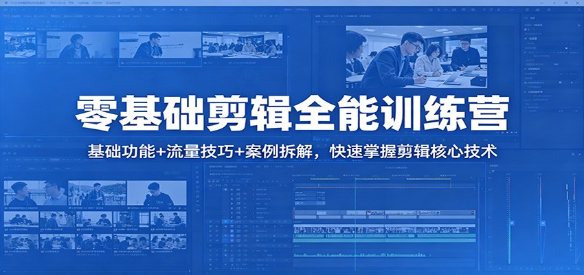 零基础剪辑全能训练营：基础功能+流量技巧+案例拆解，快速掌握剪辑核心技术插图