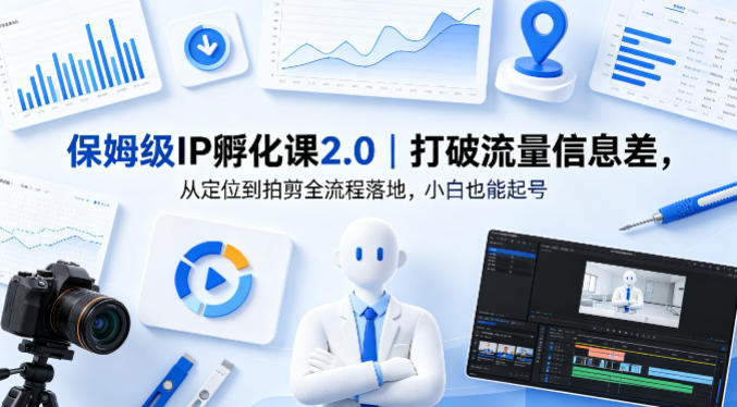 保姆级IP孵化课2.0｜打破流量信息差，从定位到拍剪全流程落地，小白也能起号插图