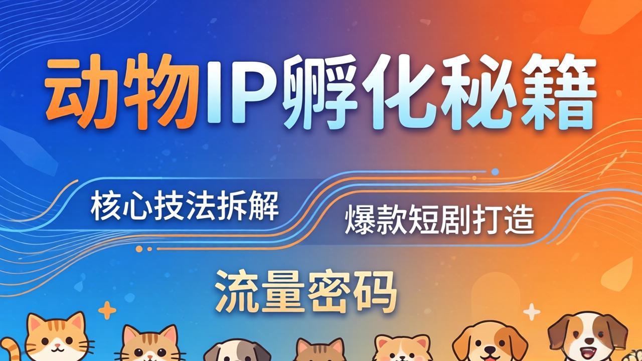 (18207期)动物IP孵化全套秘籍,三大核心技法拆解,打造爆款萌宠短剧,轻松拿捏赛道流量密码插图 (18207期)动物IP孵化全套秘籍,三大核心技法拆解,打造爆款萌宠短剧,轻松拿捏赛道流量密码插图
