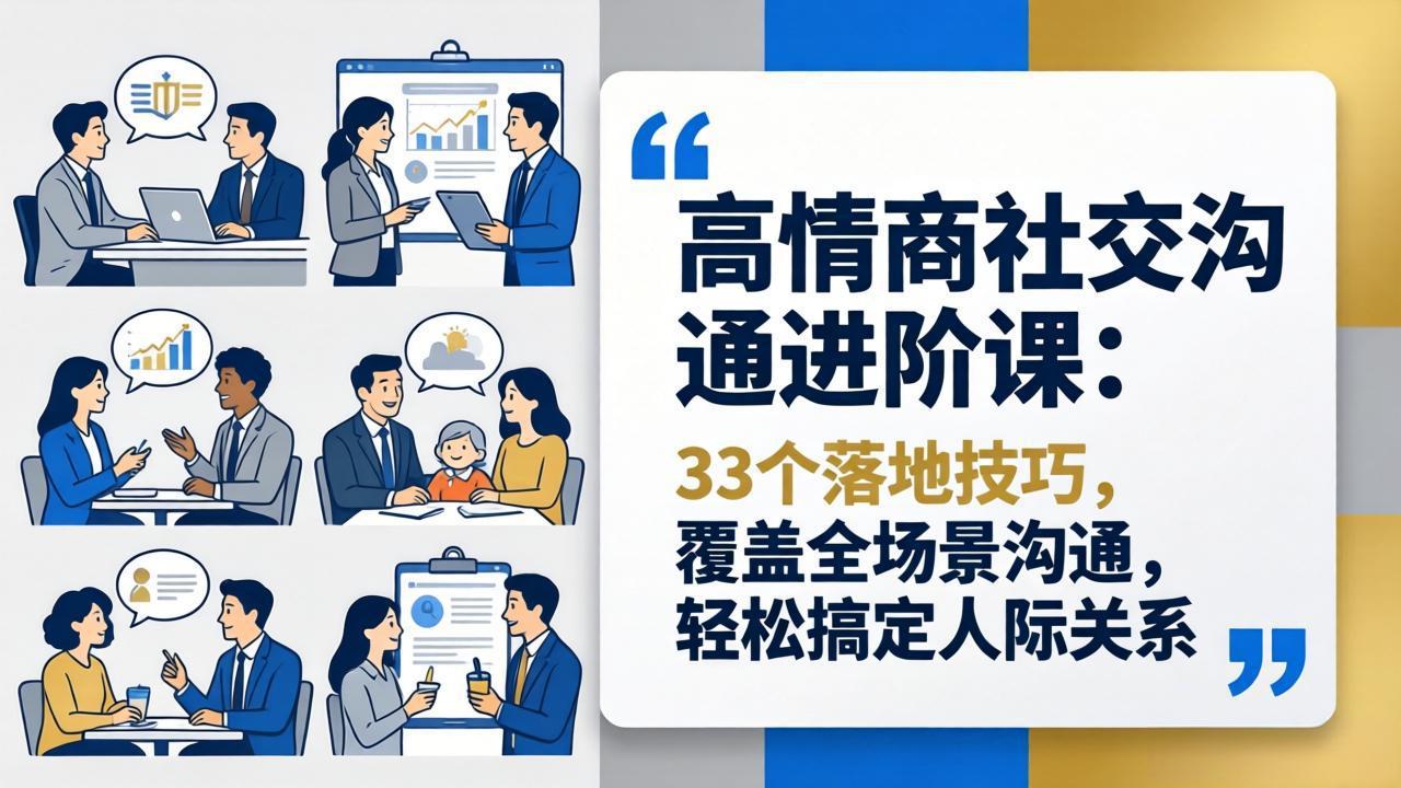 （18176期）高情商社交沟通进阶课：33个落地技巧，覆盖全场景沟通，轻松搞定人际关系插图