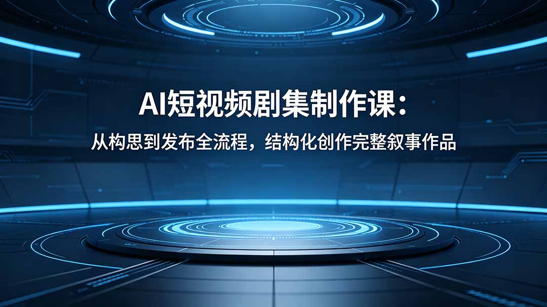 （18414期）AI短视频剧集制作课：从构思到发布全流程，结构化创作完整叙事作品插图