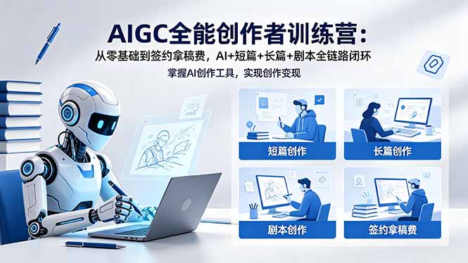 （18403期）AIGC全能创作者训练营：从零基础到签约拿稿费，AI+短篇+长篇+剧本全链路闭环插图