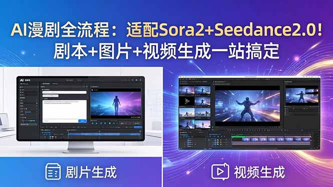 （18400期）AI漫剧全流程：适配Sora2+Seedance2.0！剧本+图片+视频生成一站搞定插图