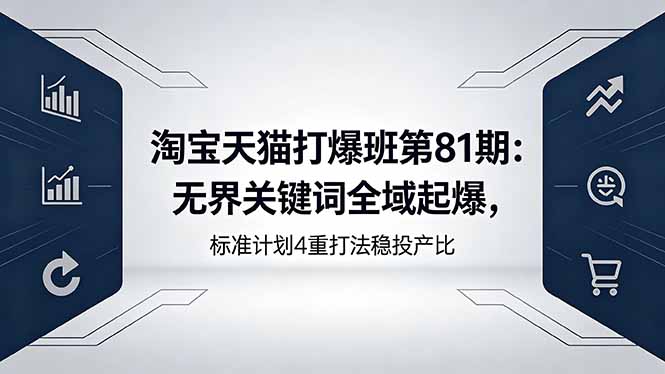 （18394期）淘宝天猫打爆班第81期：无界关键词全域起爆，标准计划4重打法稳投产比插图