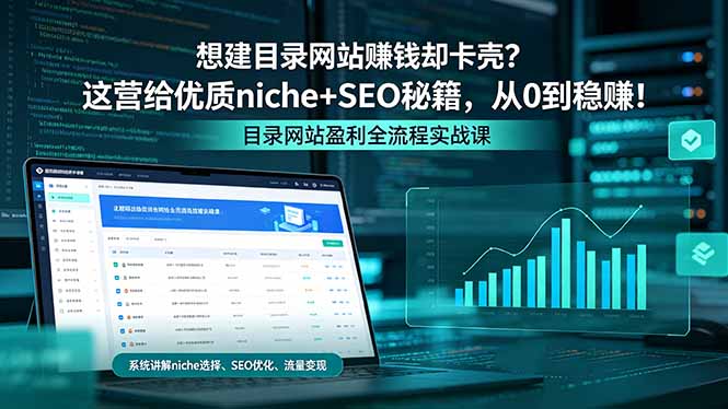 （18360期）想建目录网站赚钱却卡壳？这营给优质 niche+SEO 秘籍，从 0 到稳赚！插图