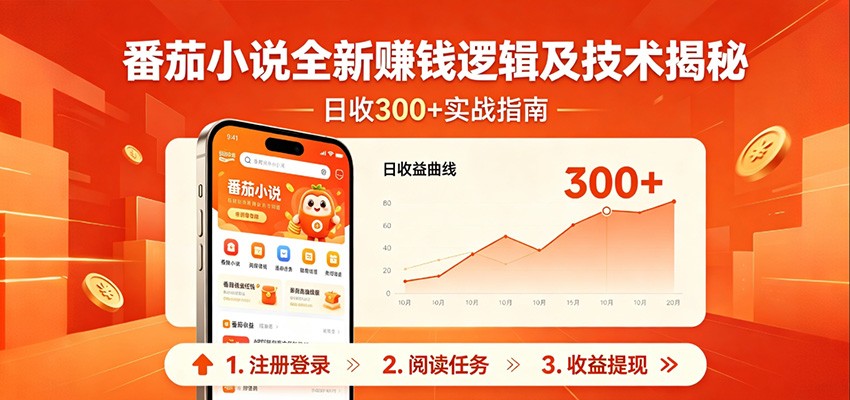 番茄小说全新赚钱逻辑及技术日收300+，小白新书皆可做！无脑赚就行了！插图