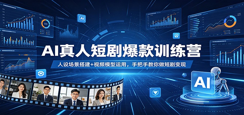 AI真人短剧爆款训练营：人设场景搭建+视频模型运用，手把手教你做短剧变现插图