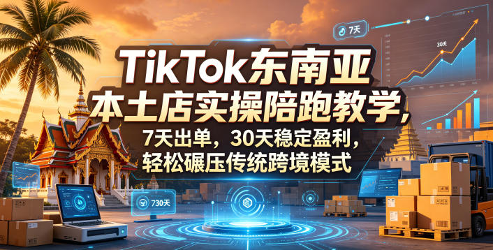 TikTok东南亚本土店实操陪跑教学，7天出单，30天稳定盈利，轻松碾压传统跨境模式插图