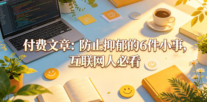 付费文章：防止抑郁的6件小事，互联网人必看！插图