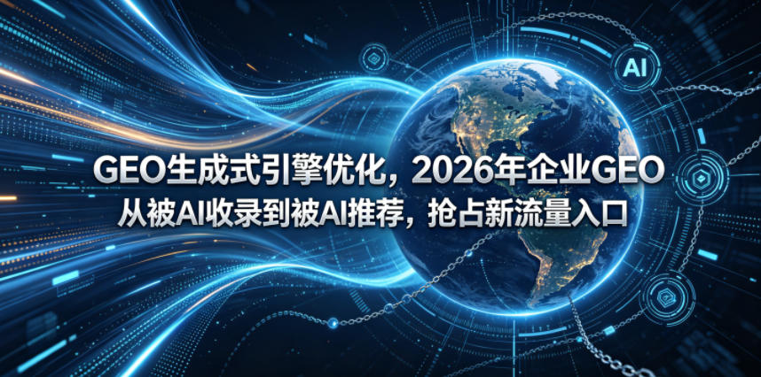 GEO生成式引擎优化，2026年企业GEO从被AI收录到被AI推荐，抢占新流量入口插图