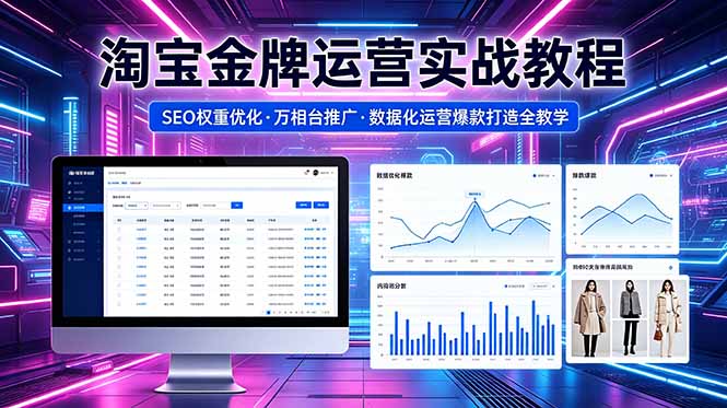 (18507期)2026 淘宝金牌运营实战教程,SEO权重优化万相台推广,数据化运营爆款打造全教学插图 (18507期)2026 淘宝金牌运营实战教程,SEO权重优化万相台推广,数据化运营爆款打造全教学插图
