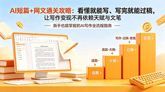 （18485期）AI短篇+网文通关攻略-更新4月：看懂就能写、写完就能过稿，让写作变现不再依赖天赋与文笔插图