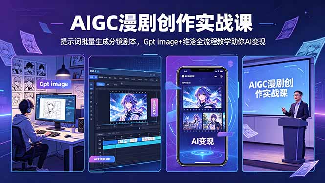 (18482期)AIGC漫剧创作实战课-更新5月16,提示词批量生成分镜剧本,Gpt image+维洛全流程教学助你AI变现插图 (18482期)AIGC漫剧创作实战课-更新5月16,提示词批量生成分镜剧本,Gpt image+维洛全流程教学助你AI变现插图