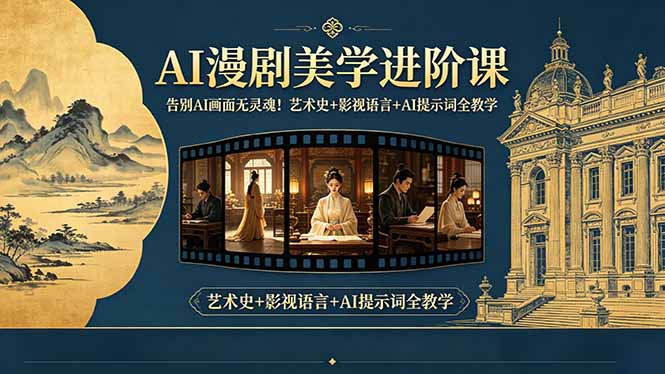 (18480期)告别AI画面无灵魂!AI漫剧美学进阶课,艺术史+影视语言+AI提示词全教学插图 (18480期)告别AI画面无灵魂!AI漫剧美学进阶课,艺术史+影视语言+AI提示词全教学插图