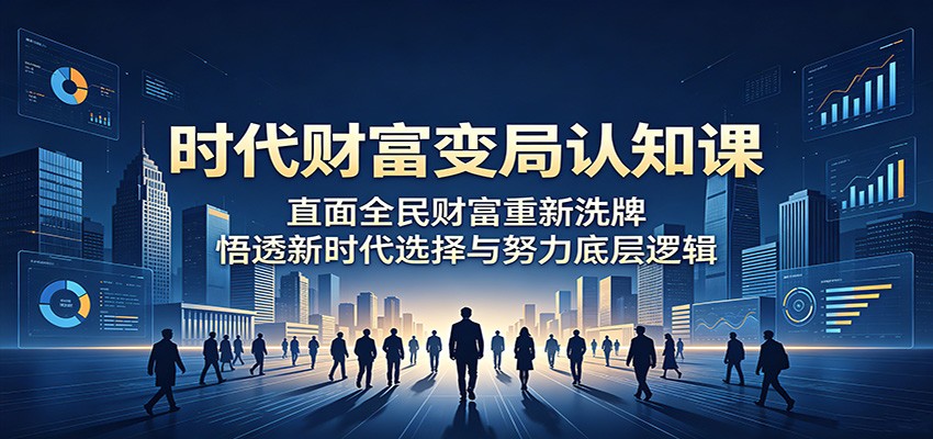 时代财富变局认知课:直面全民财富重新洗牌,悟透新时代选择与努力底层逻辑插图 时代财富变局认知课:直面全民财富重新洗牌,悟透新时代选择与努力底层逻辑插图