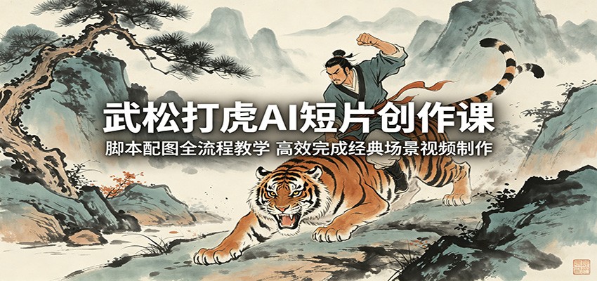 武松打虎AI短片创作课:脚本配图全流程教学,高效完成经典场景视频制作插图 武松打虎AI短片创作课:脚本配图全流程教学,高效完成经典场景视频制作插图