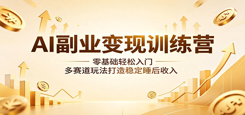 AI副业变现训练营：零基础轻松入门，多赛道玩法打造稳定睡后收入插图