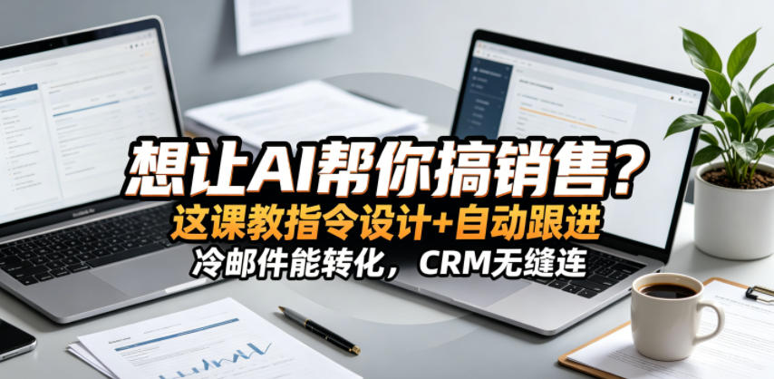 想让AI帮你搞销售？这课教指令设计+自动跟进，冷邮件能转化，CRM无缝连！【原创双语字幕】插图