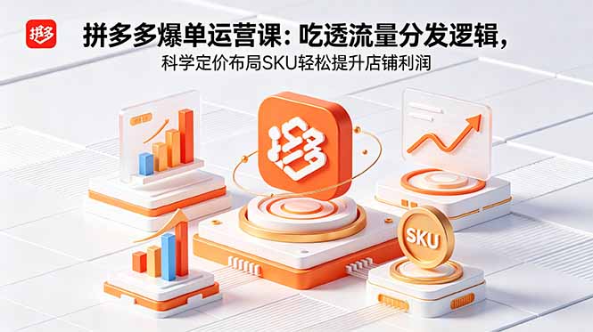(18577期)拼多多爆单运营实战课:吃透流量分发逻辑,科学定价布局SKU轻松提升店铺利润插图 (18577期)拼多多爆单运营实战课:吃透流量分发逻辑,科学定价布局SKU轻松提升店铺利润插图