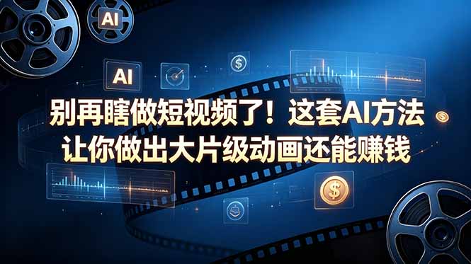 (18549期)别再瞎做短视频了!这套 AI 方法让你做出大片级动画还能赚钱【原创双语字幕】插图 (18549期)别再瞎做短视频了!这套 AI 方法让你做出大片级动画还能赚钱【原创双语字幕】插图